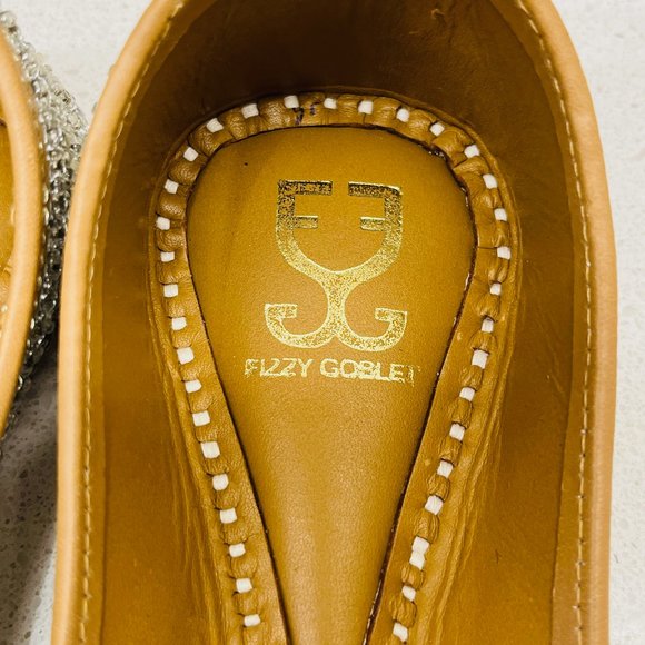 Embellished Cream and Silver Flats - Picture 8 of 16